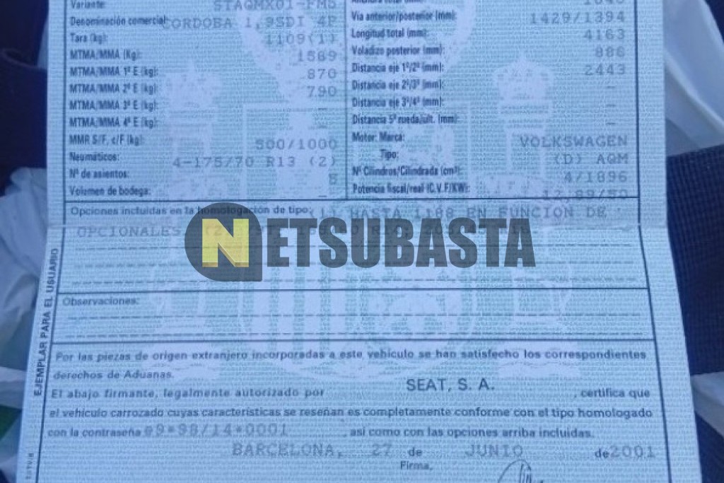 Seat Córdoba 1.9 SDi 2001