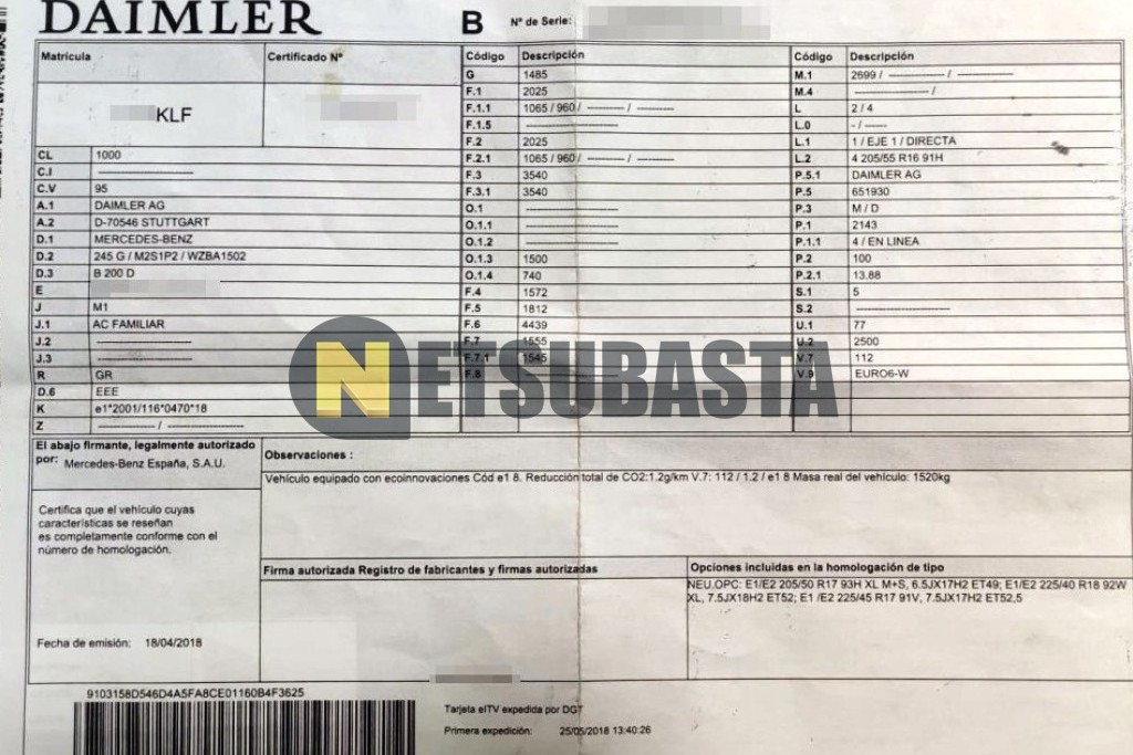 Mercedes-Benz B 200 d 2018