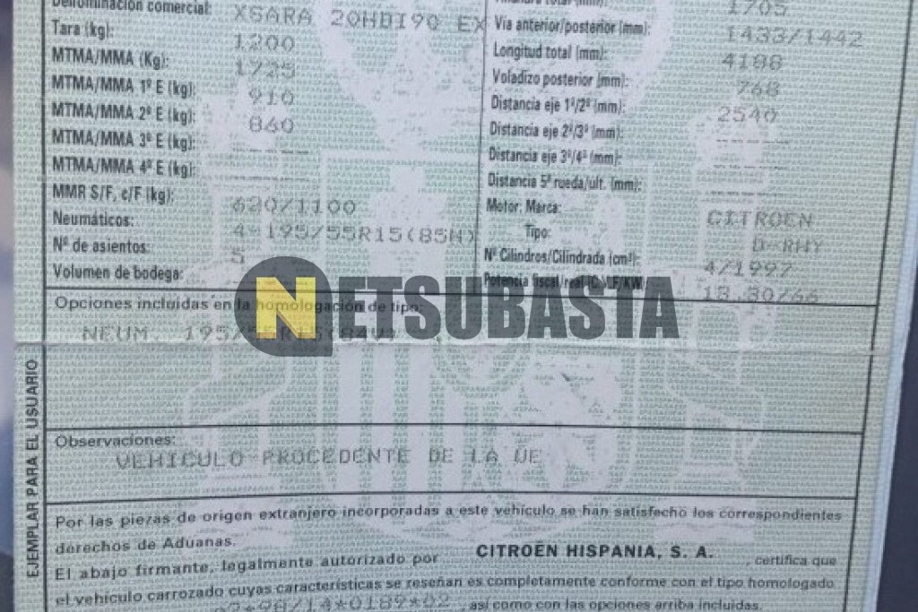 Citroën Xsara 2.0 HDi 2001