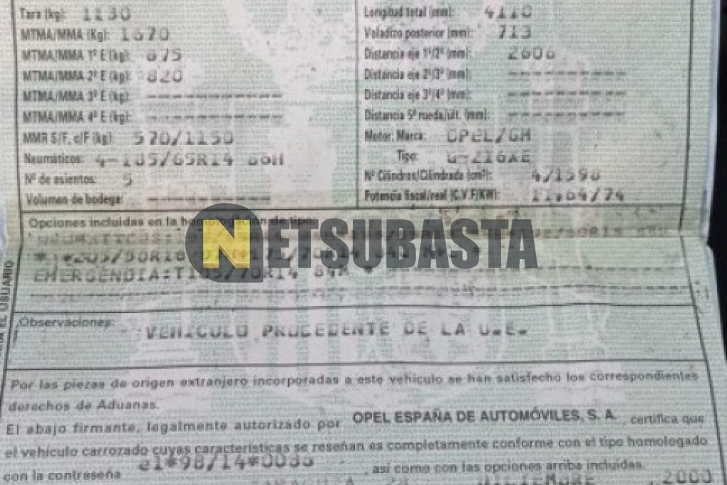 Opel Astra 1.6 16v 2000