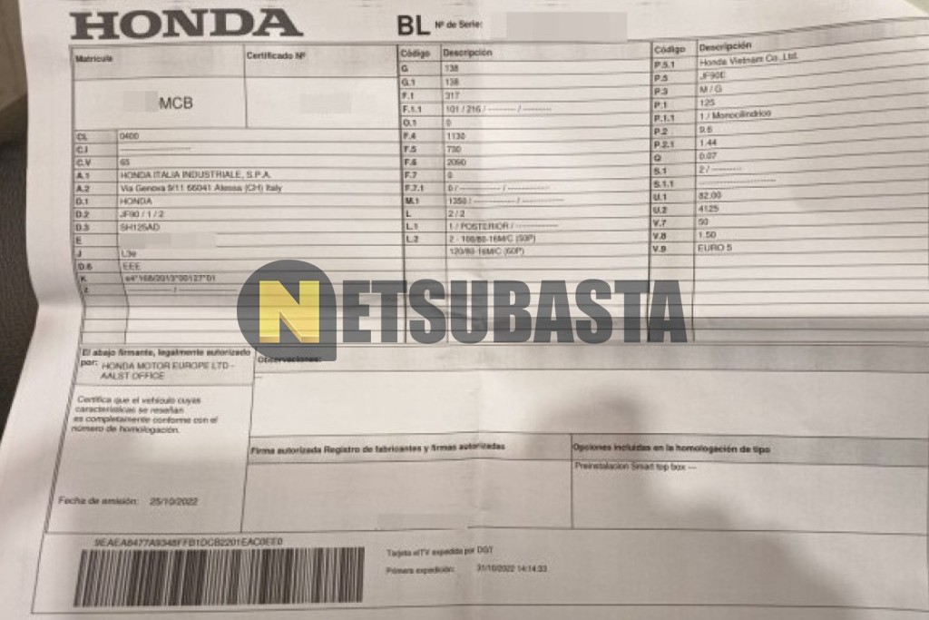 Honda SH 125 ABS 2022