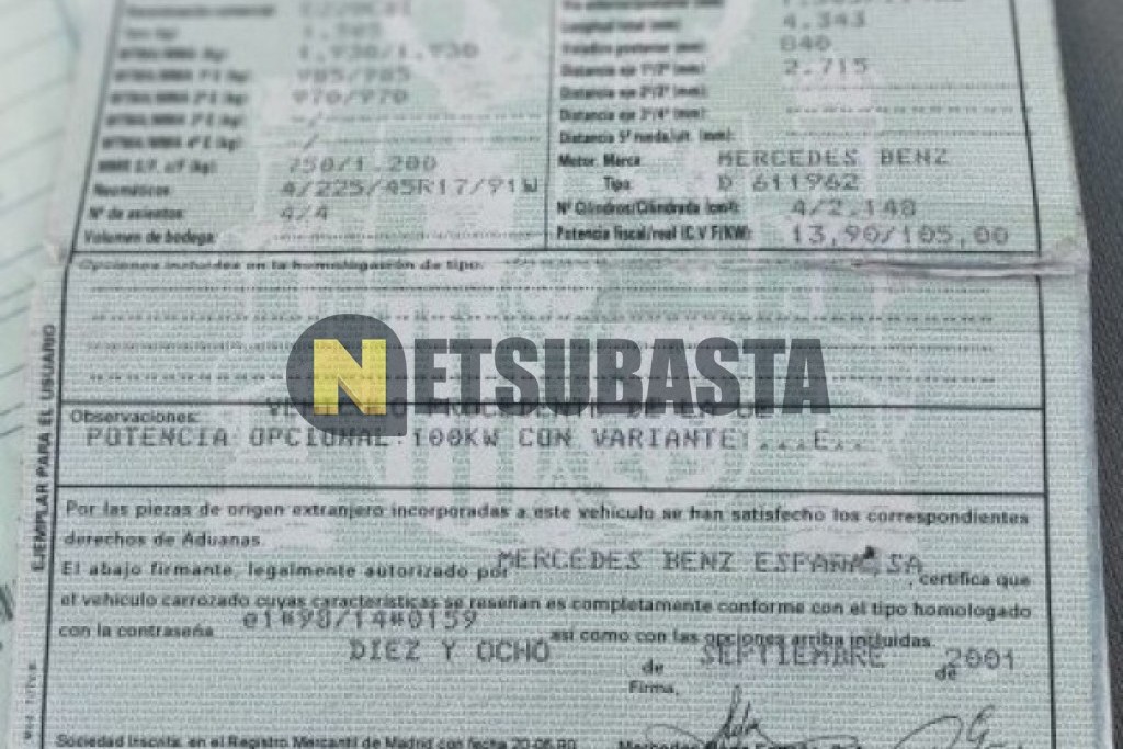 Mercedes-Benz C 220 CDI Sportcoupé 2001