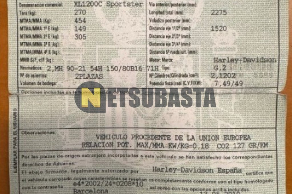 Harley-Davidson Sportster XL 1200C 2010