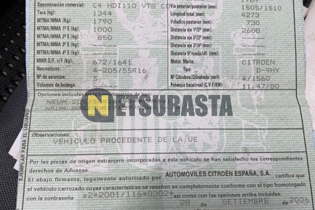 Citroën C4 1.6 HDi FAP 2006