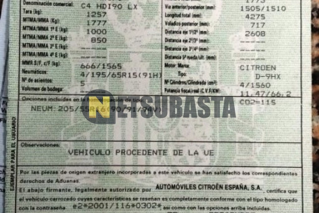 Citroën C4 1.6 HDi 2009