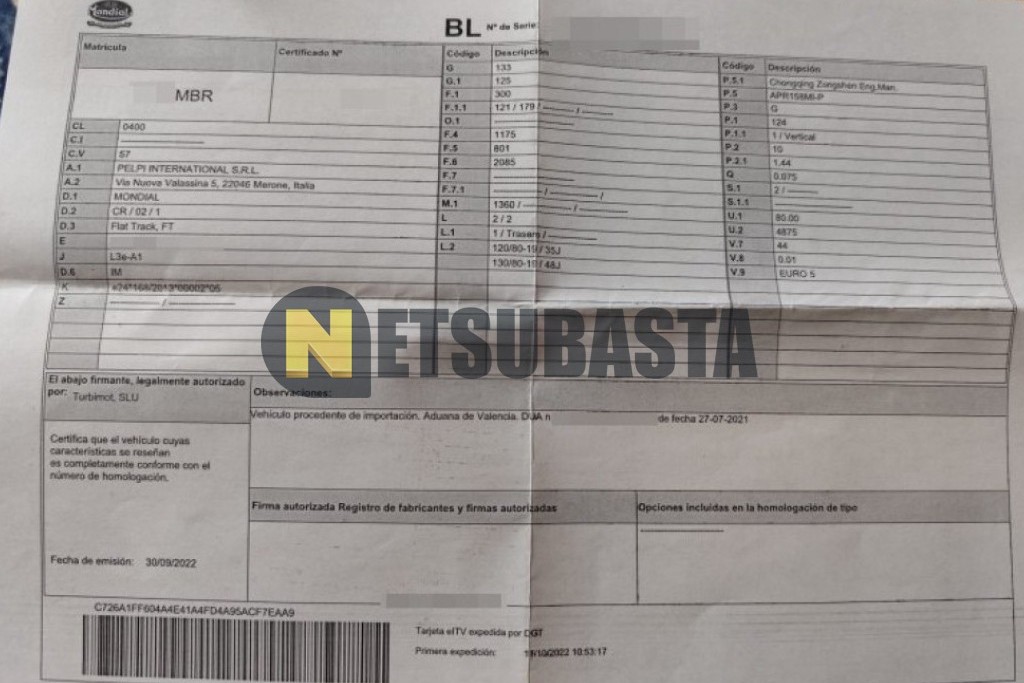 FB Mondial Flat Track 125 2022