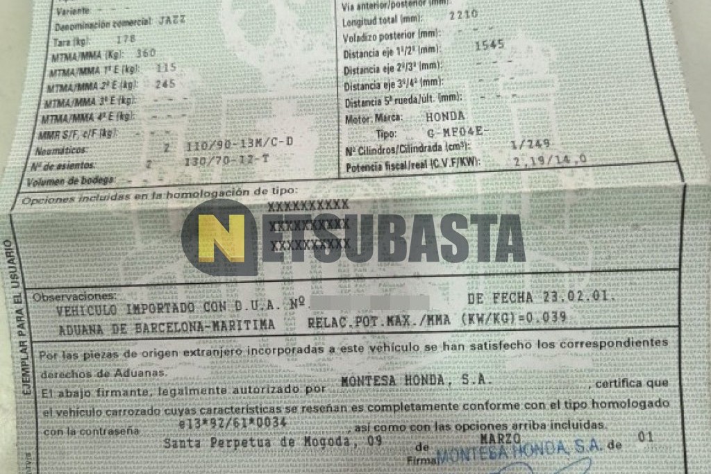 Honda NSS Jazz 250 2001