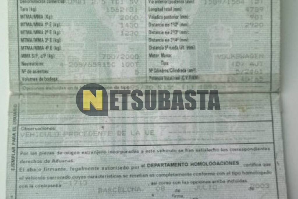 Volkswagen Transporter 2.5 TDI 2003