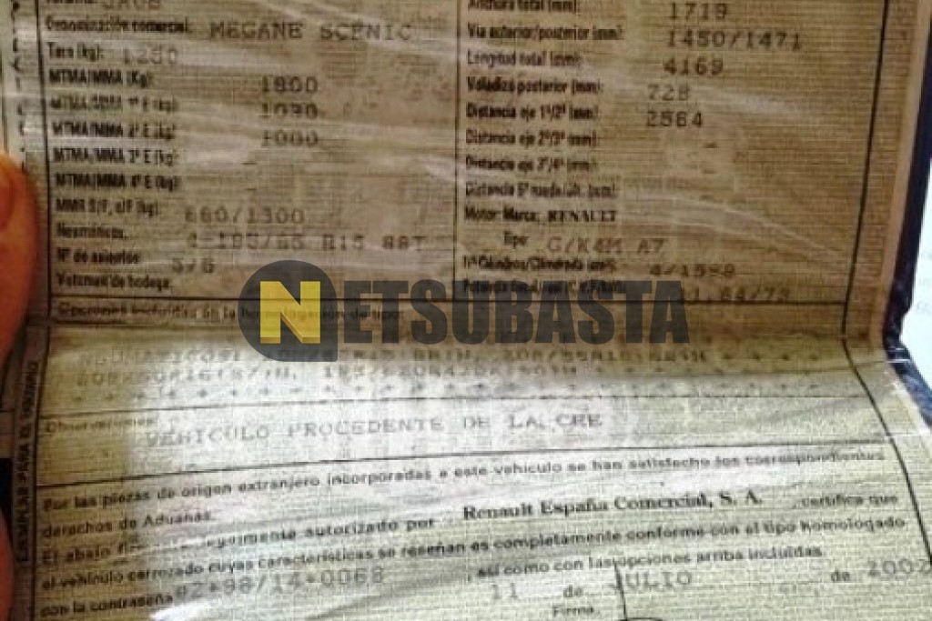 Renault Scenic 1.6 16v 2002