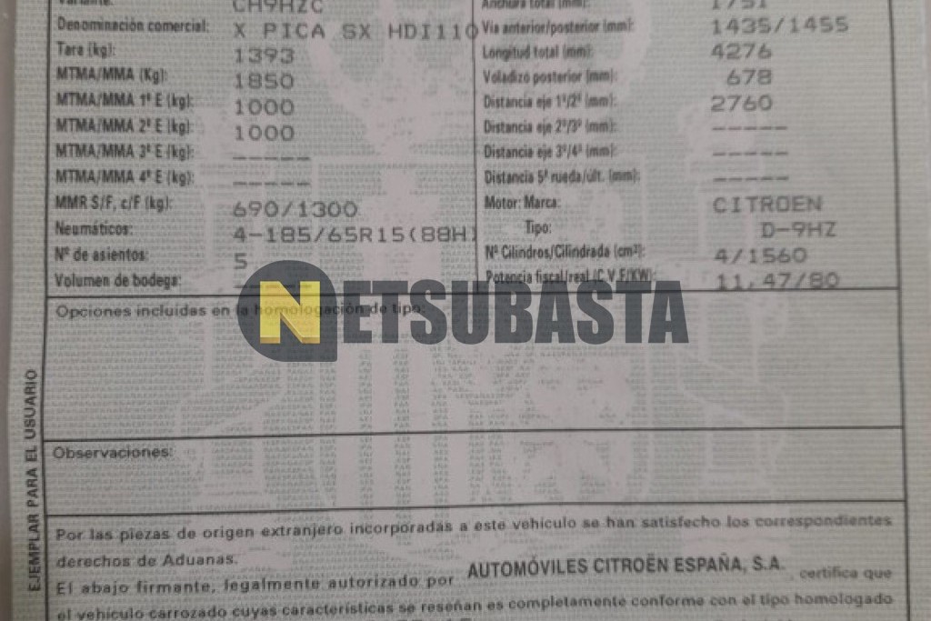 Citroën Xsara Picasso 1.6 HDi 2007