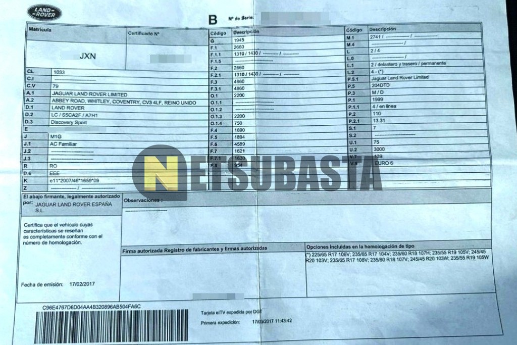 Land-Rover Discovery Sport 2.0 Td4 Aut. 4x4 7 asientos 2017