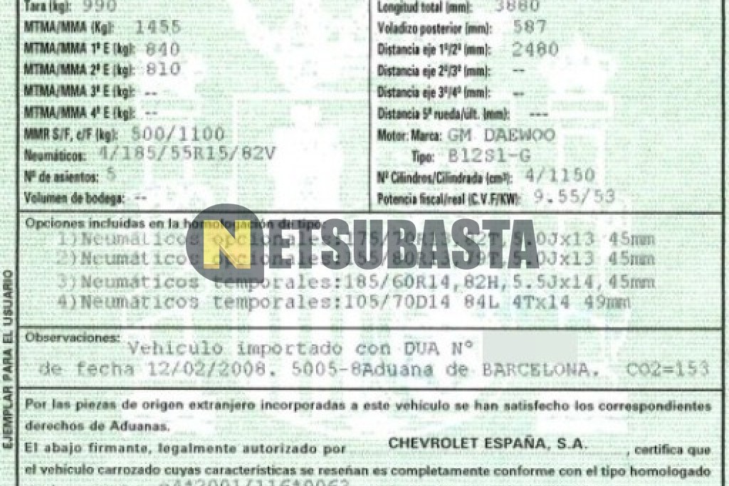 Chevrolet Kalos 1.2 2008