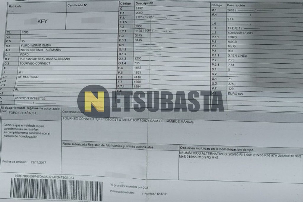 Ford Tourneo Connect 1.0 EcoBoost 2017