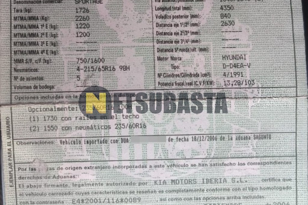 Kia Sportage 2.0 CRDi VGT 4x4 2007