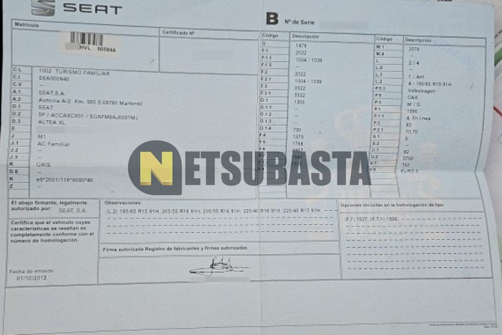 Seat Altea XL 1.4 TSI 2014