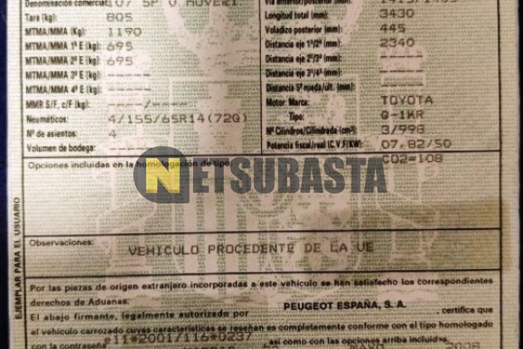 Peugeot 107 1.0i 2008