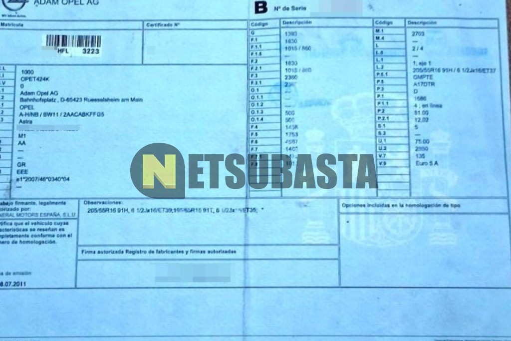 Opel Astra 1.7 CDTi 2011