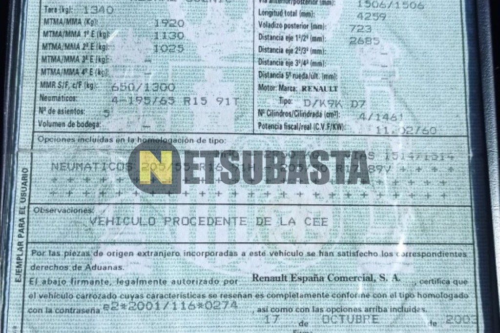 Citroën Scenic 1.5 dCi 2003