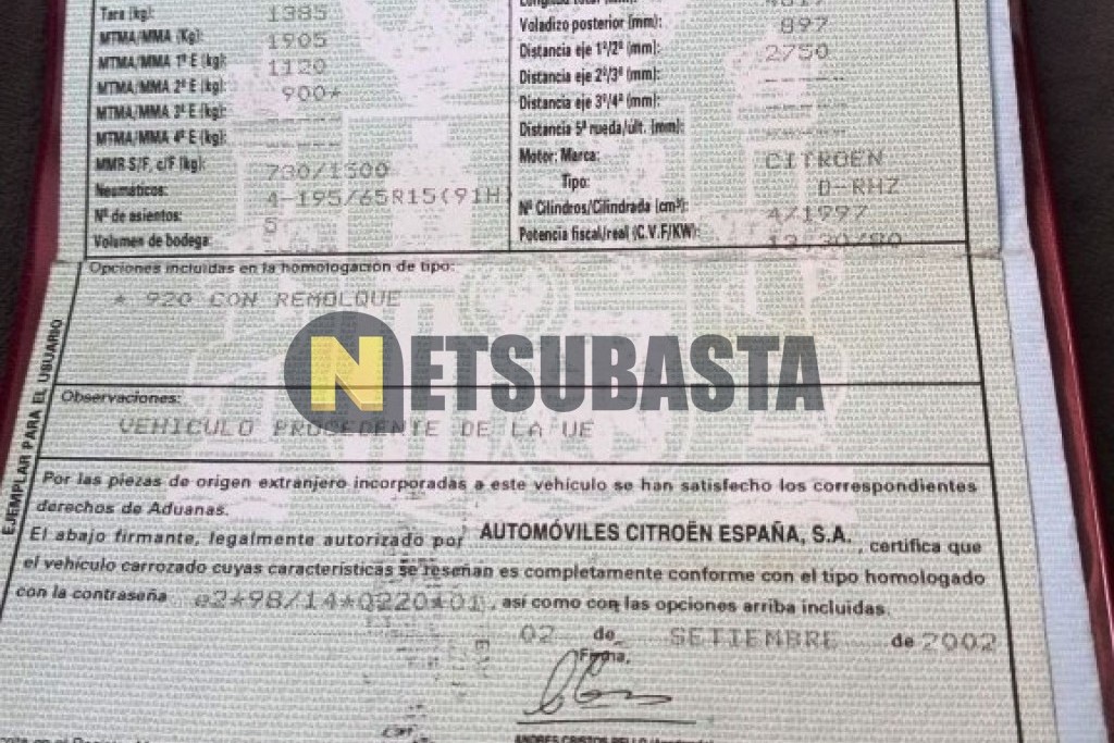 Citroën C5 2.0 HDi 2002