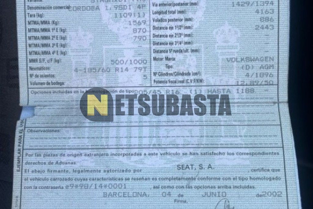 Seat Córdoba 1.9 SDi 2002