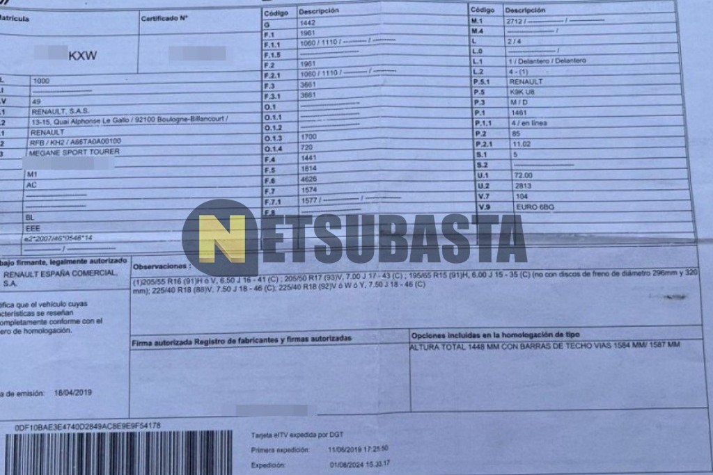 Renault Megane Sport Tourer 1.5 Blue dCi 2019