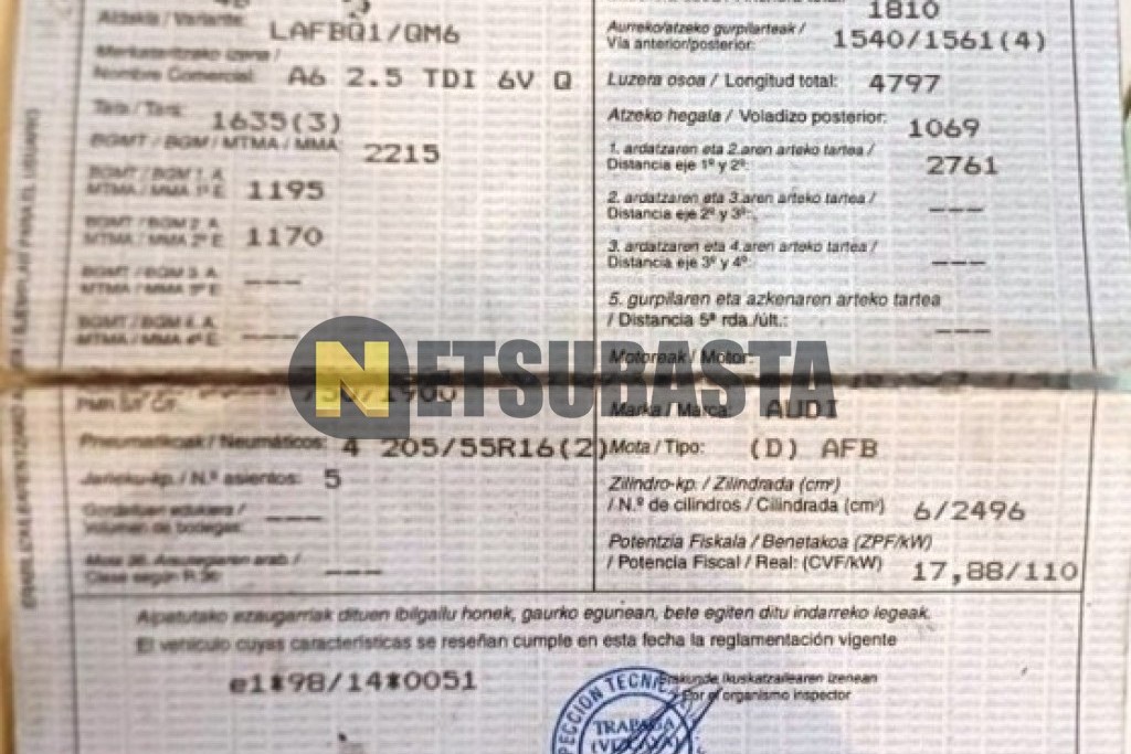 Audi A6 2.5 TDI quattro 2000