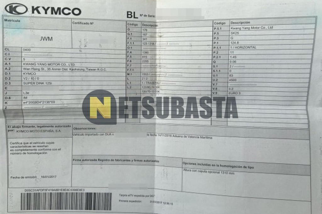 Kymco Super Dink 125i 2017