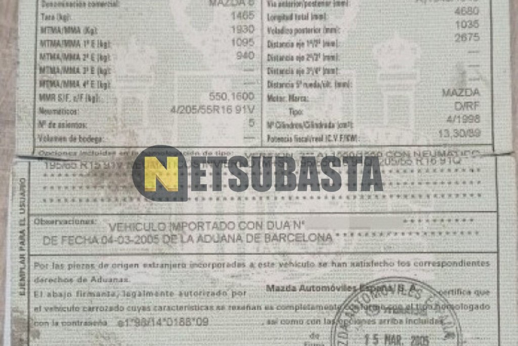 Mazda 6 CRTD 2.0 16V 2005