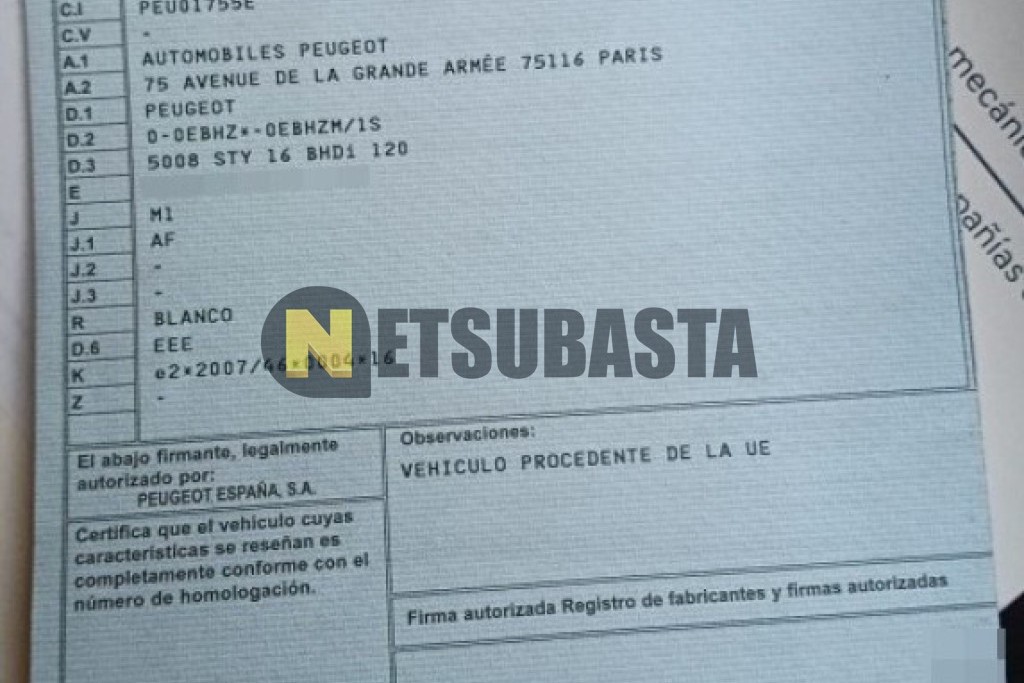 Peugeot 5008 1.6 BlueHDi 2014