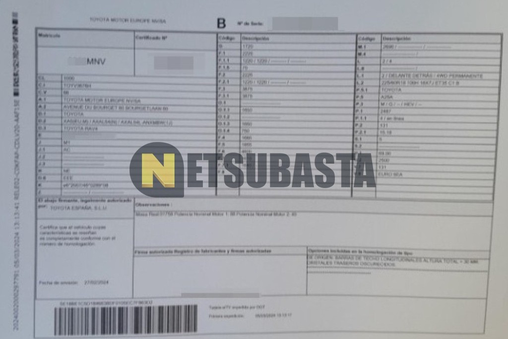 Toyota RAV4 Hybrid 220H 4x4 2024