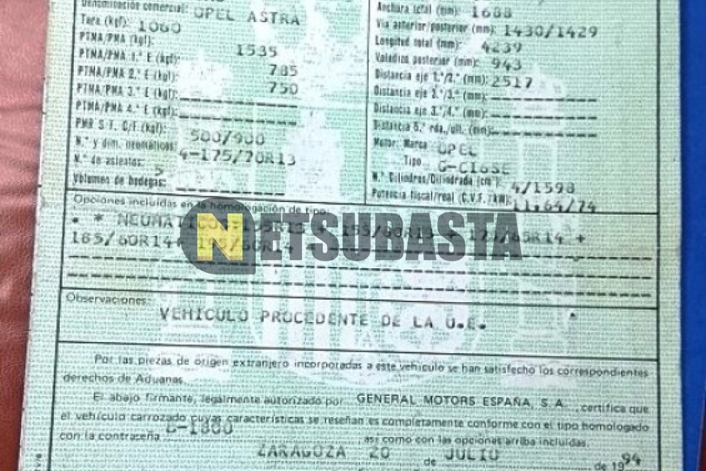 Opel Astra 1.6i 1994