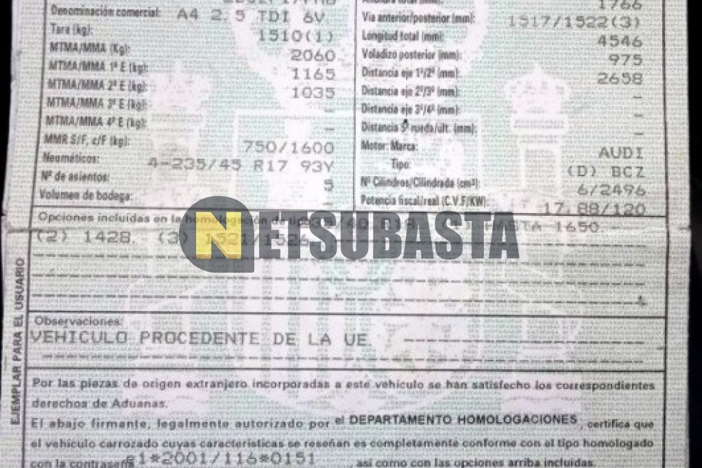 Audi A4 2.5 TDI 2004