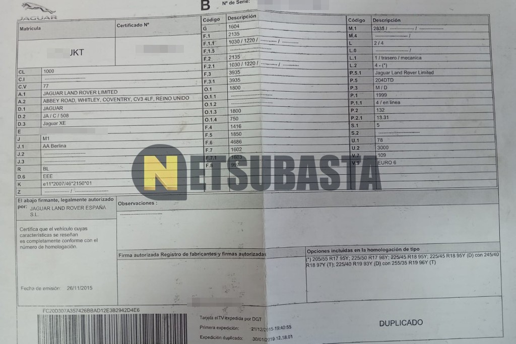 Jaguar XE 2.0 Diesel 2015