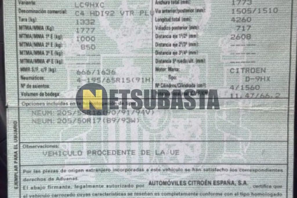 Citroën C4 1.6 HDi 2007