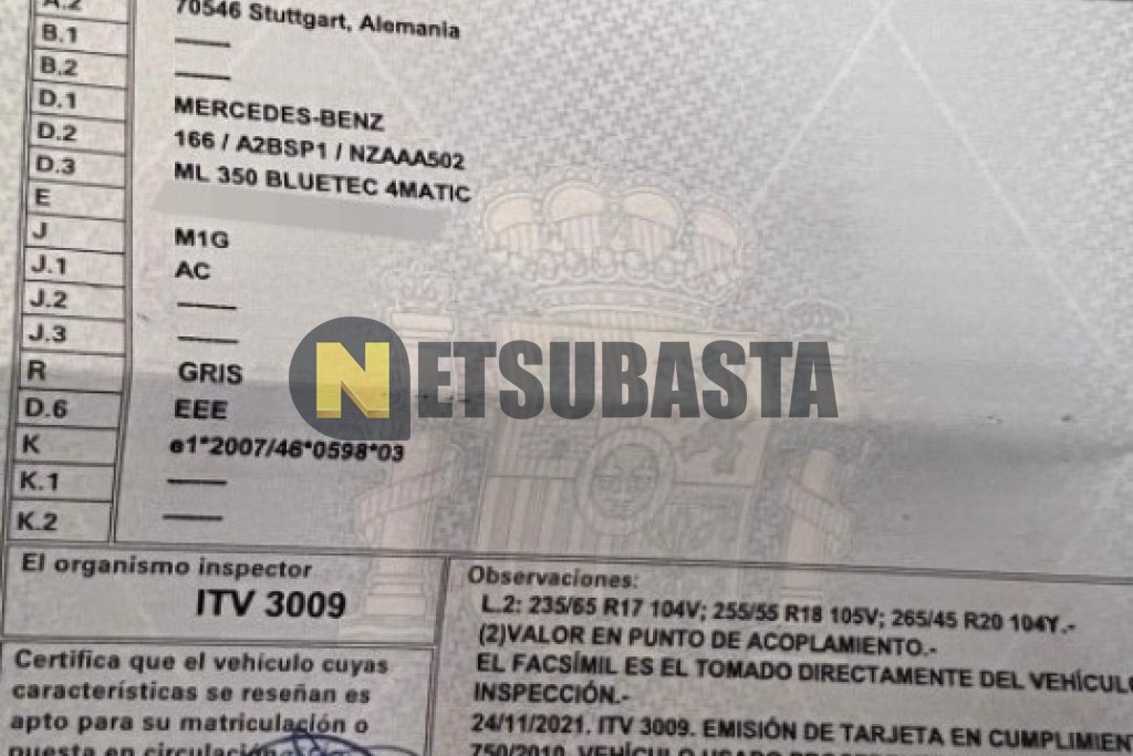 Mercedes-Benz ML 350 BlueTEC 4MATIC 2012