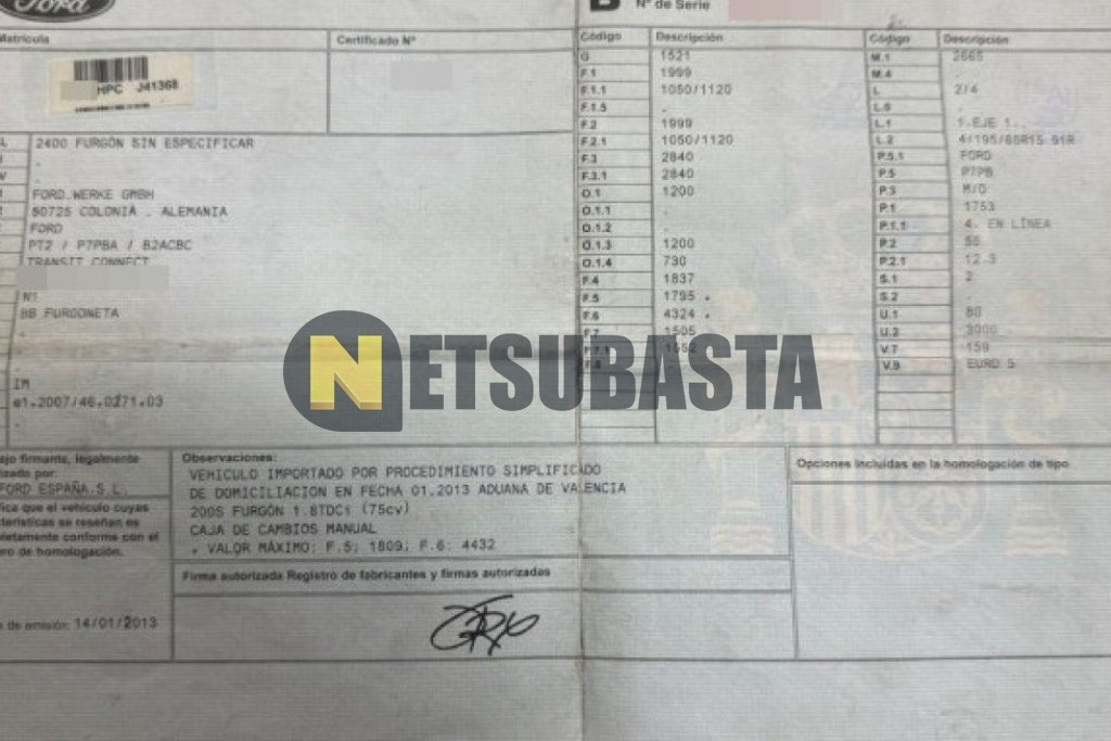 Ford Transit Connect 1.8 TDCi 2013