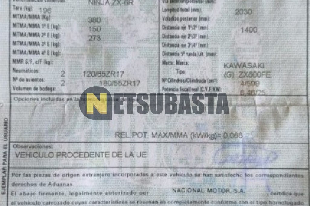 Kawasaki ZX 6R NINJA 2001