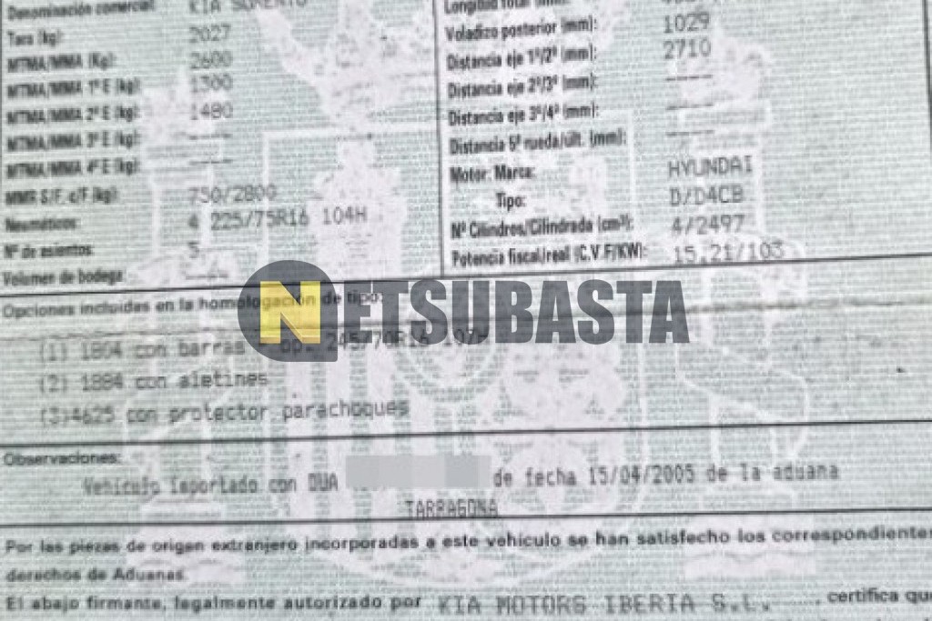 Kia Sorento 2.5 CRDi 2005