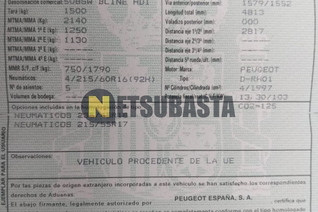 Peugeot 508 SW 2.0 HDi 2012