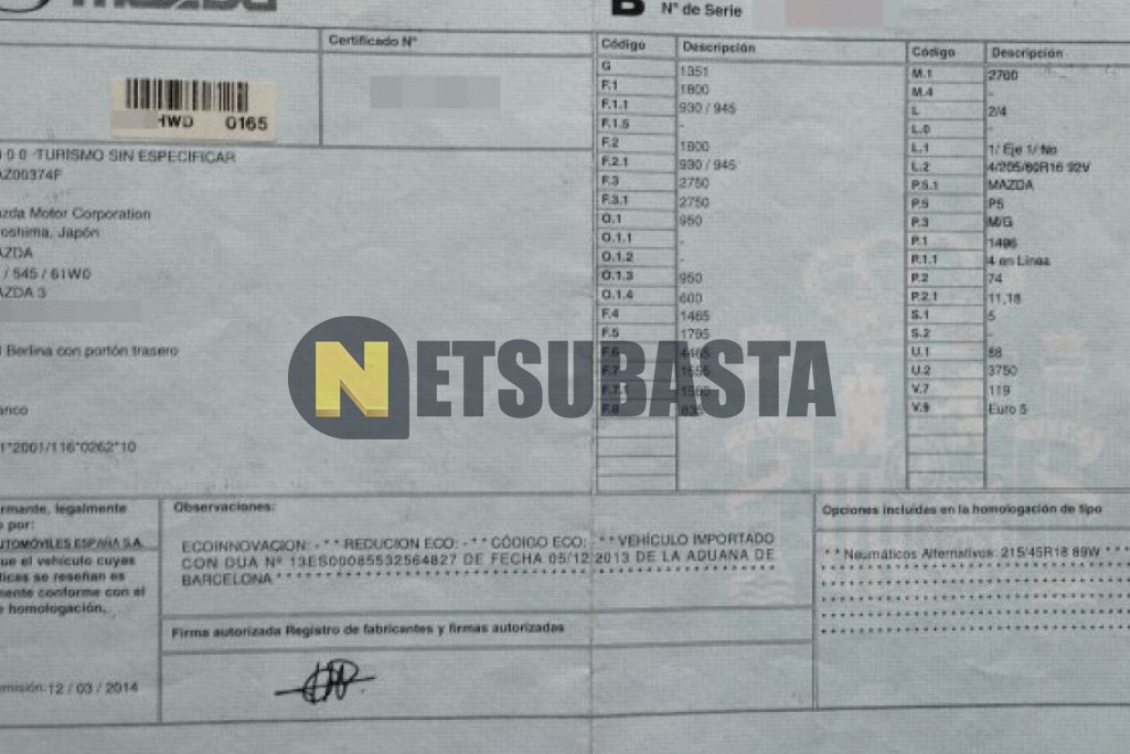 Mazda 3 SKYACTIV-G 1.5 2014