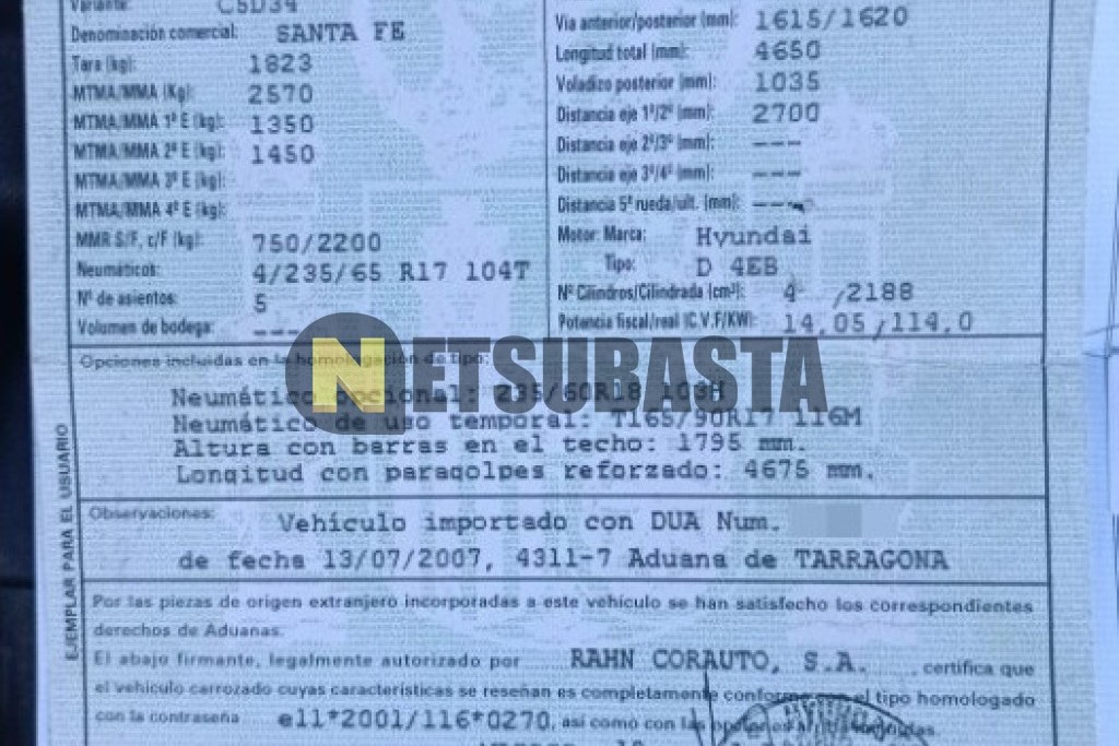 Hyundai Santa Fe 2.2 VGT 4x4 2007