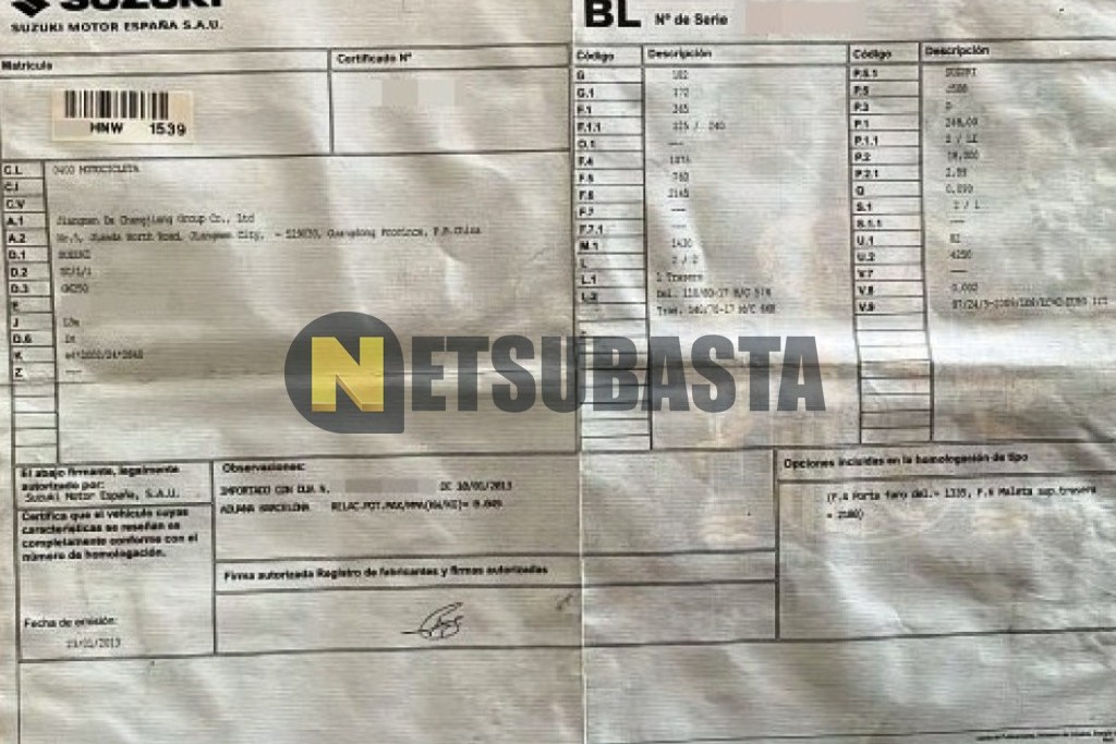 Suzuki Inazuma 250 2013