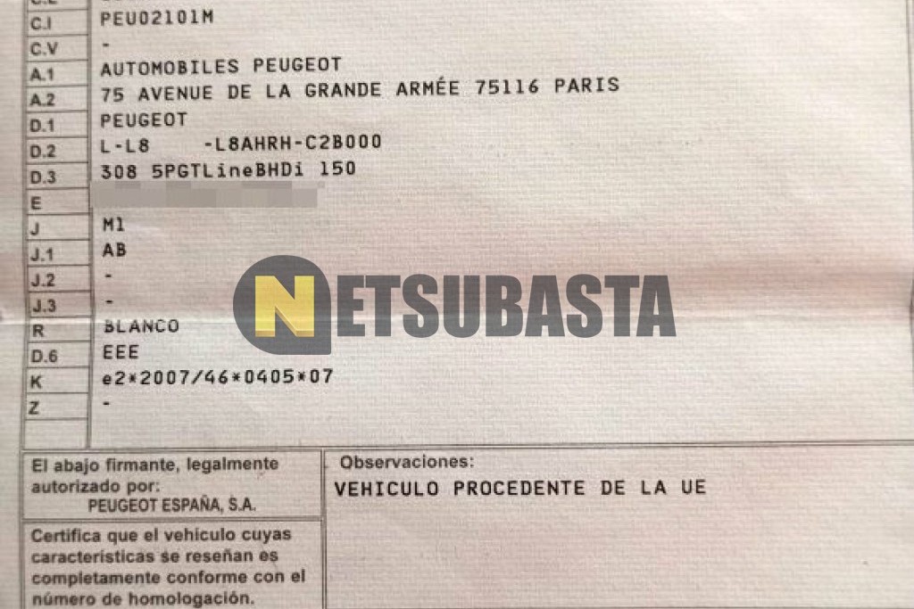 Peugeot 308 2.0 BlueHDi 2015