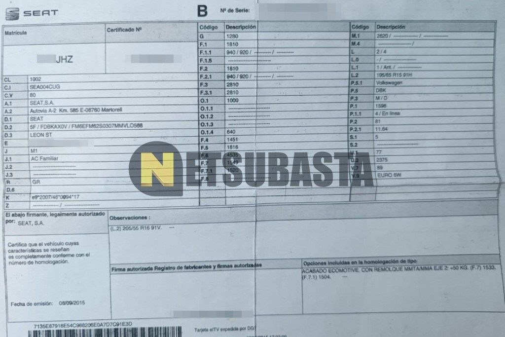 Seat León ST 1.6 TDI 2015