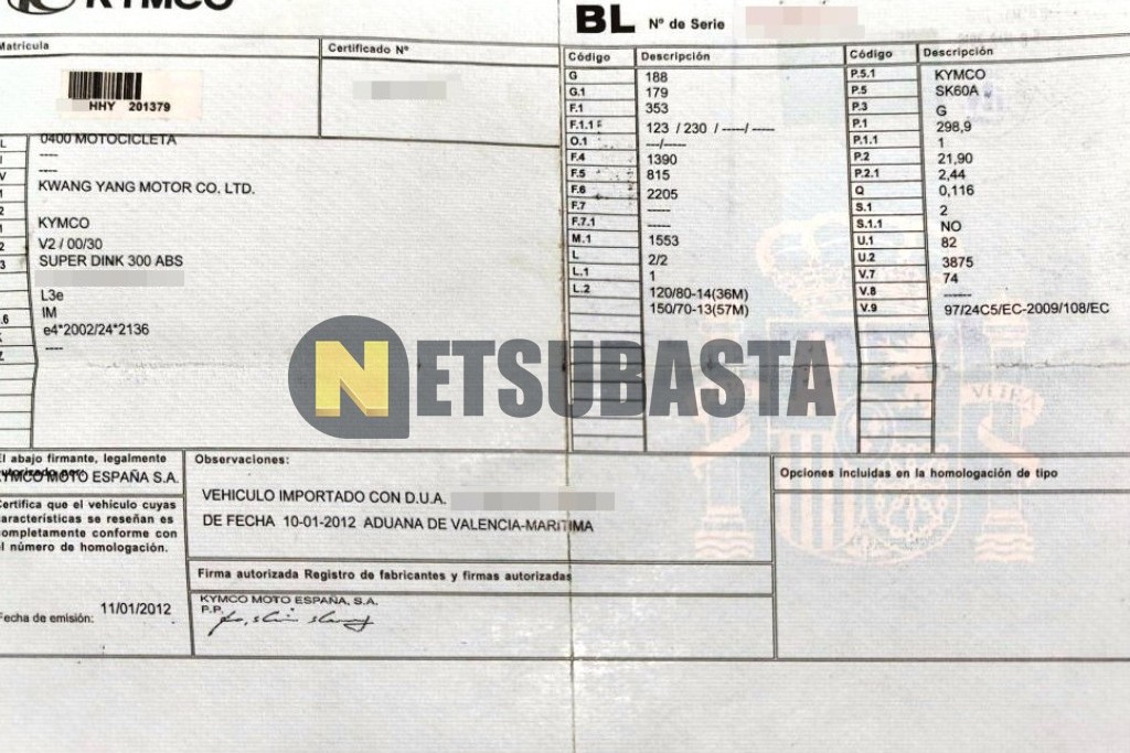 Kymco Super Dink 300I ABS 2012