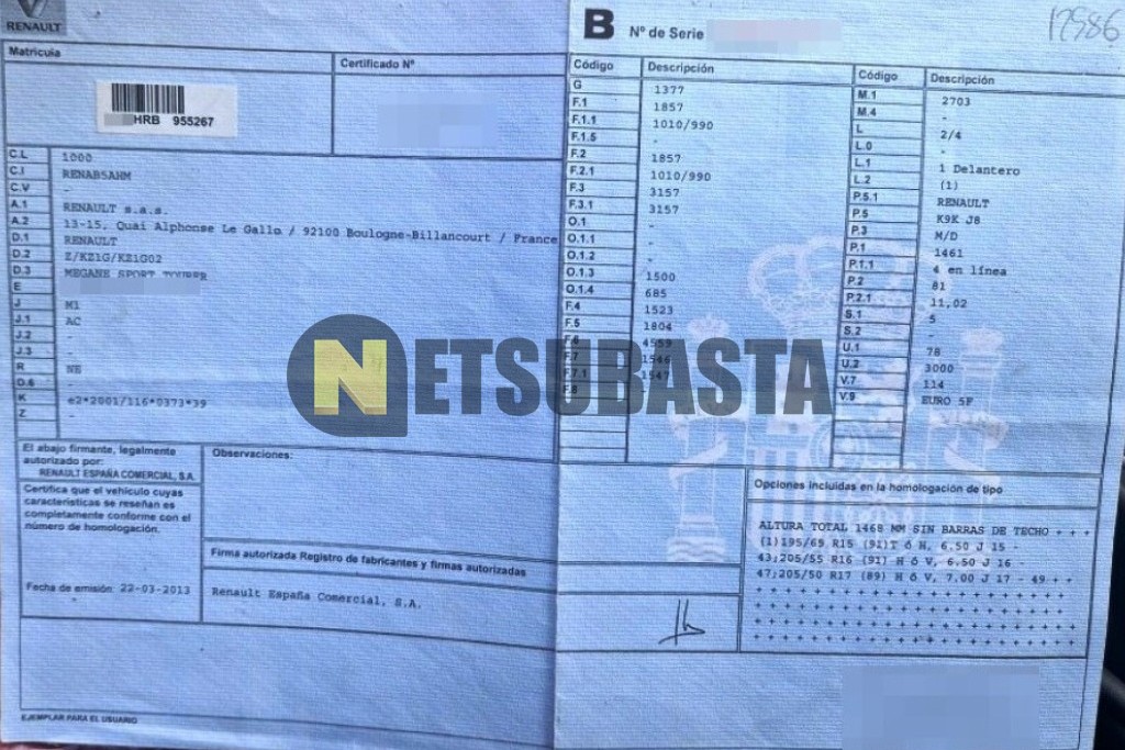 Renault Megane Sport Tourer 1.5 dCi 2013