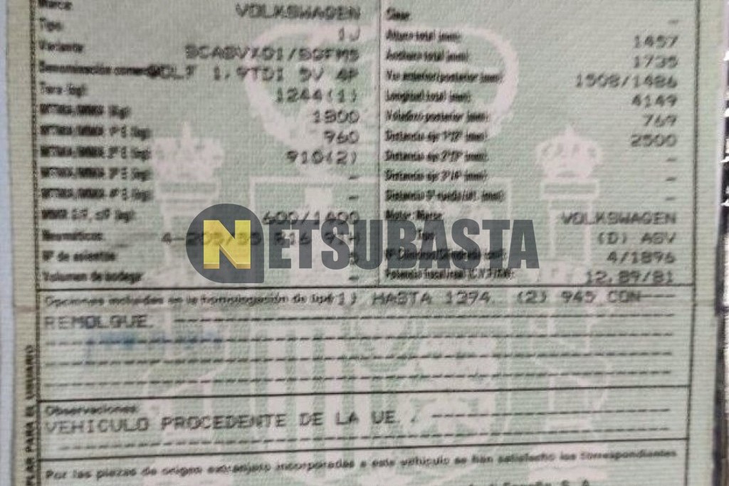 Volkswagen Golf 1.9 TDI 2002