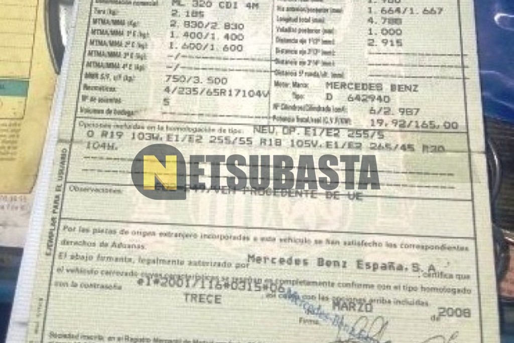 Mercedes-Benz ML 320 CDI 2008