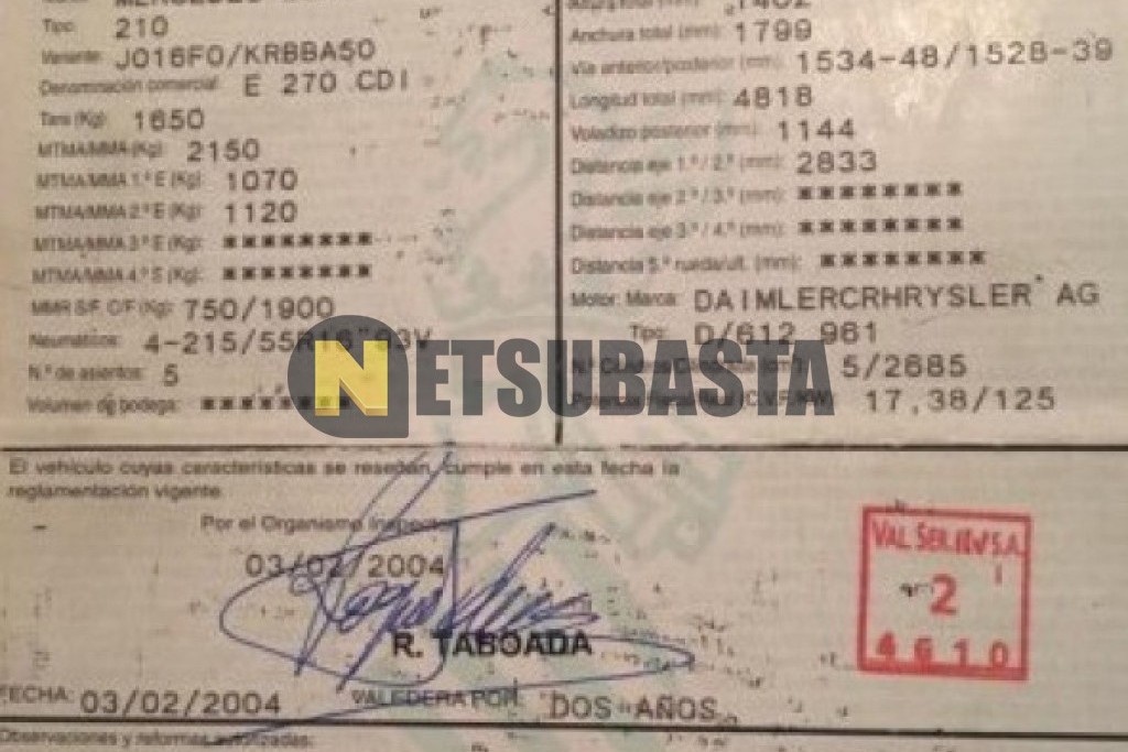 Mercedes-Benz E 270 CDI 2001