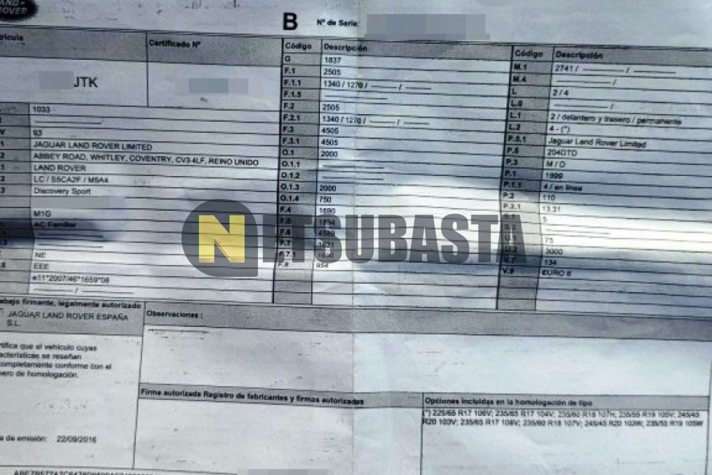 Land-Rover Discovery Sport 2.0 Td4 4x4 2016